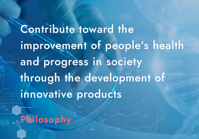 Contribute toward the improvement of people's health and progress in society through the development of innovative products